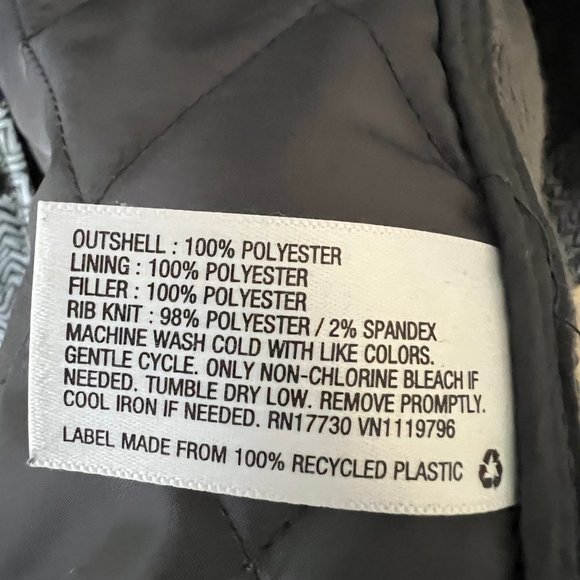 Women's Merona Large Quilted Bomber Grey Jacket - Picture 4 of 7